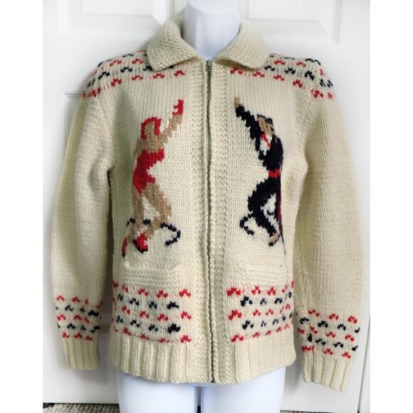 Vintage Mary Maxim skaters cardigan in heavy wool - Picture 2 of 8